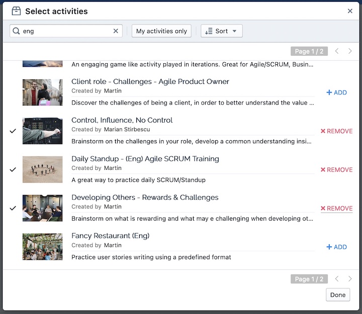 Add Activities to a pack - Colltrain Cambridge Edition