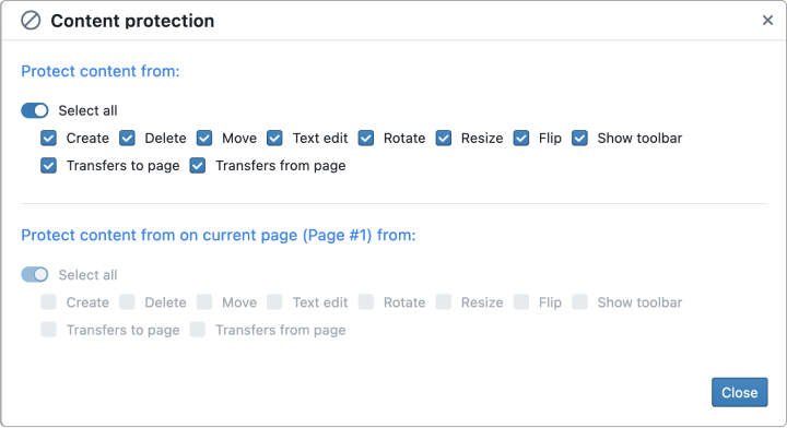 Colltrain content protection