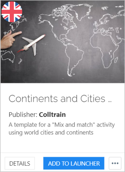 Continents and cities x3 - Colltrain Library - Activity Description