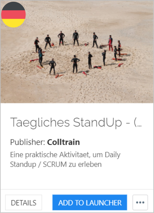 Daily Stand-up Meeting - Colltrain Library - Activity Description - de