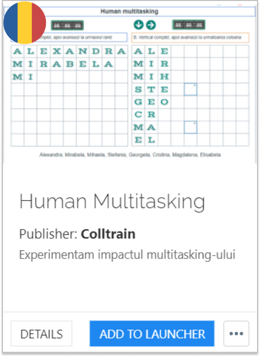 Human multitasking - Colltrain Library - Activity Description - ro