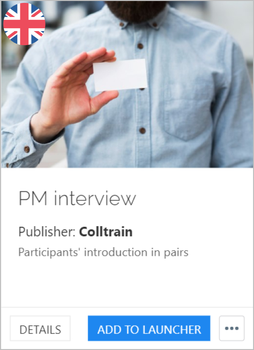 Project management interview -Colltrain library - activity description - en