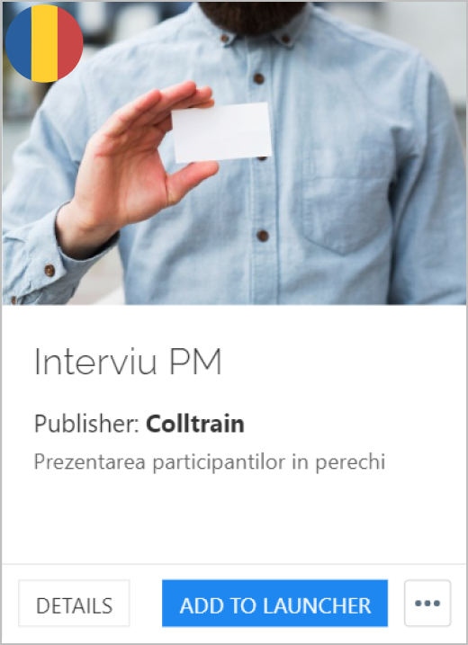 Project management interview -Colltrain library - activity description - ro