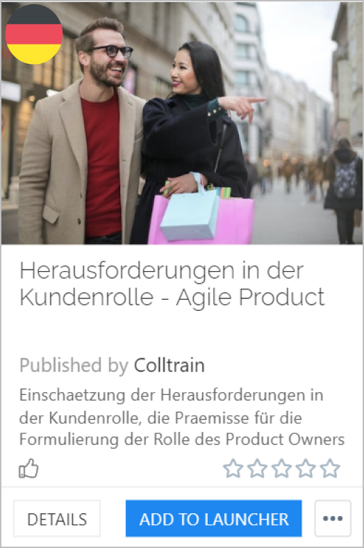 Client role - Challenges - Agile Product Owner - Colltrain Library - Activity Description - de