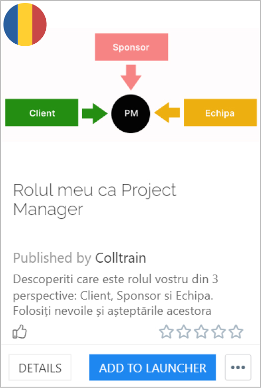 My role as Project Manager - Colltrain Library - Activity Description - ro