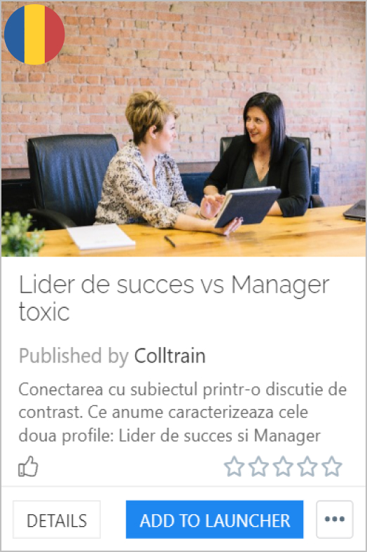 Successful leader vs toxic manager - Colltrain Library - Activity Description - ro