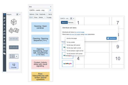 Colltrain 3 Widgets and Sets with new capabilities